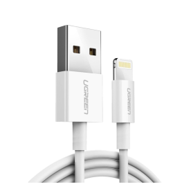 Кабель UGREEN US155 USB 2.0 Male to Lightning Male Cable Nickel Plating ABS Shell 2.4A 